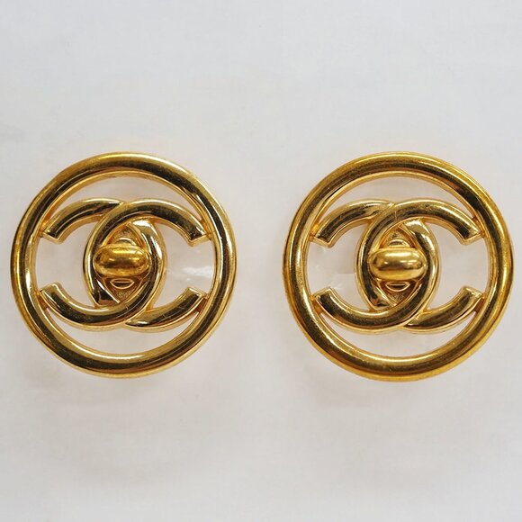 CHANEL Gold Earrings - Picture 1 of 6